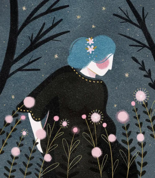 Fashion lady in a magic Forest