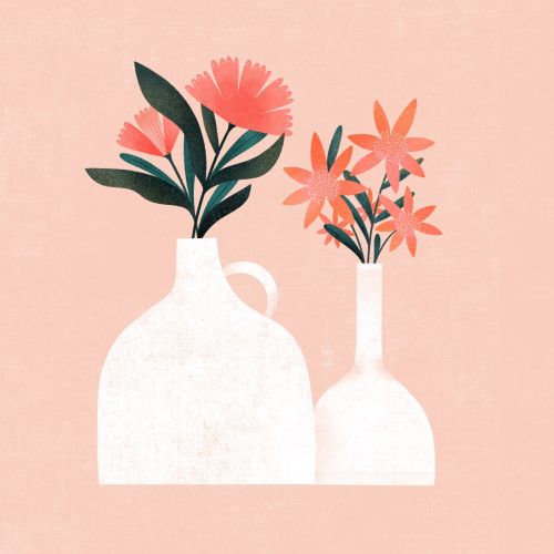 Flower vases vector art