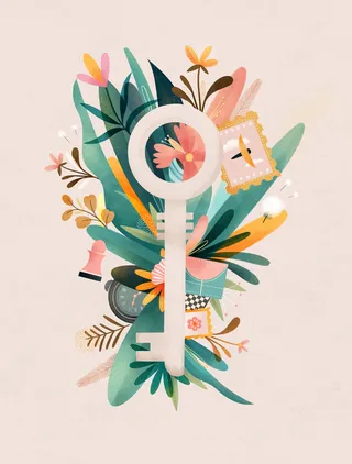 Floral key design