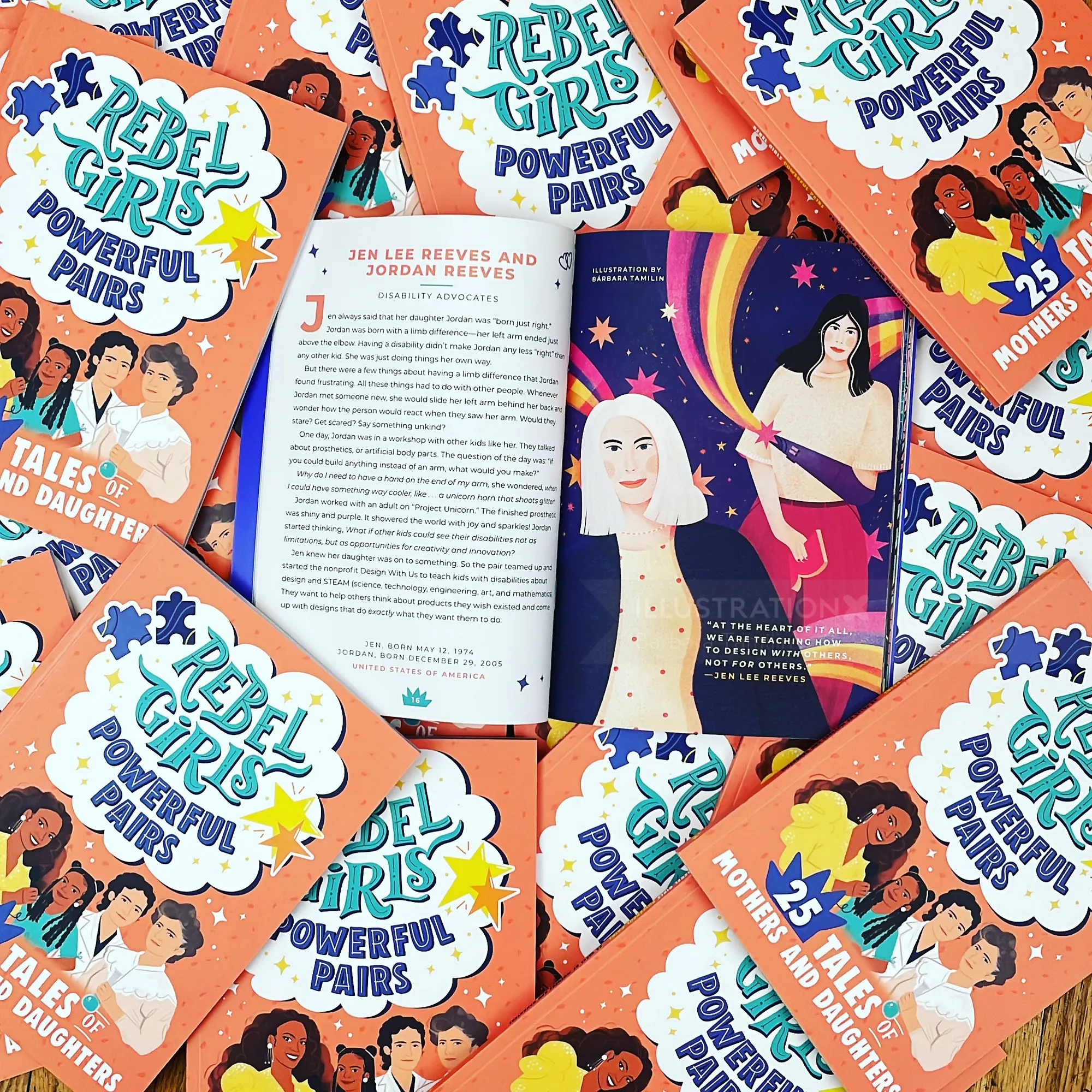 Illustrated children's book Rebel Girls Powerful Pairs by Barbara Tamilin
