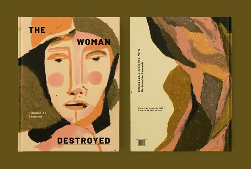 Abstract book cover design of The Woman Destroyed by Barbara Tamilin