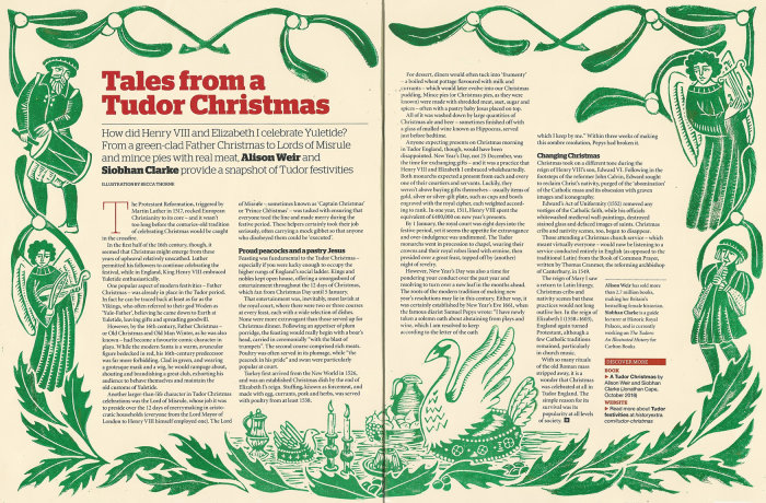 A piece about the Tudor Christmas in the BBC History Magazine