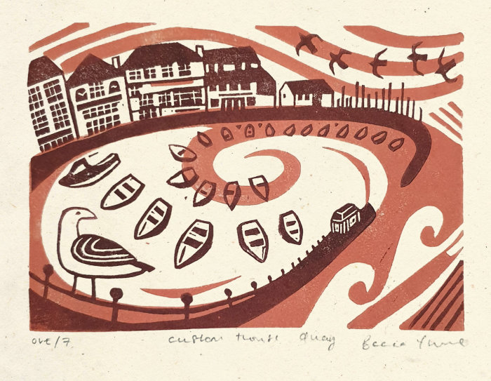 Abstract illustration of "Custom House Quay"