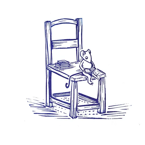 Einfarbiger Linolschnitt, angefertigt für #3000Chairs