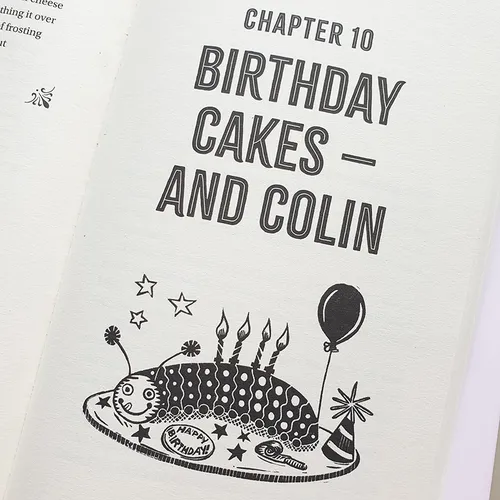 Schwarz-weiße Colin-Kuchenillustration für Kapitelüberschrift
