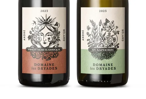 Domaine Les Dryades 2023 Weinflaschenetiketten