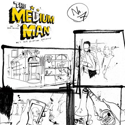 Artwork for the novel "The Medium Man" in the comic book genre