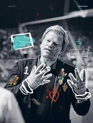 Oliver Kahn illustration for Bayern Munich's 51 Magazine