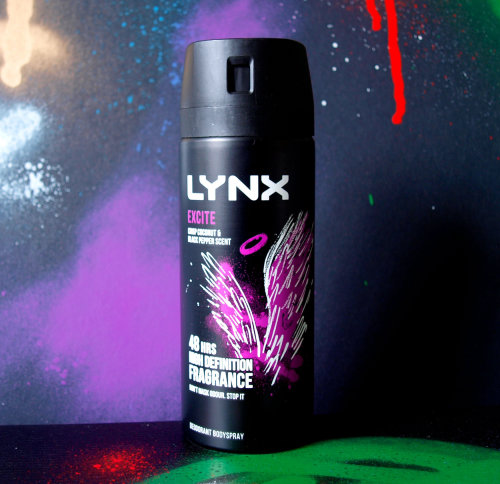 Ilustración de empaque de desodorante Lynx