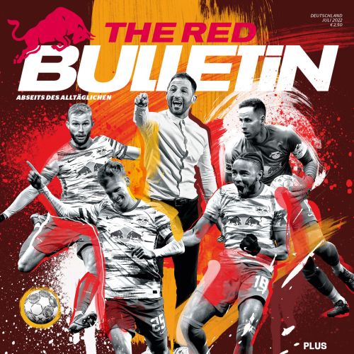 Red Bull's Red Bulletin has a collage on the front cover