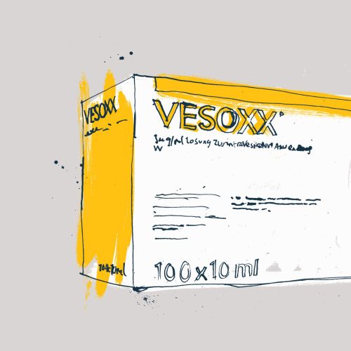Detailed medical equipment illustrations for Vessox
