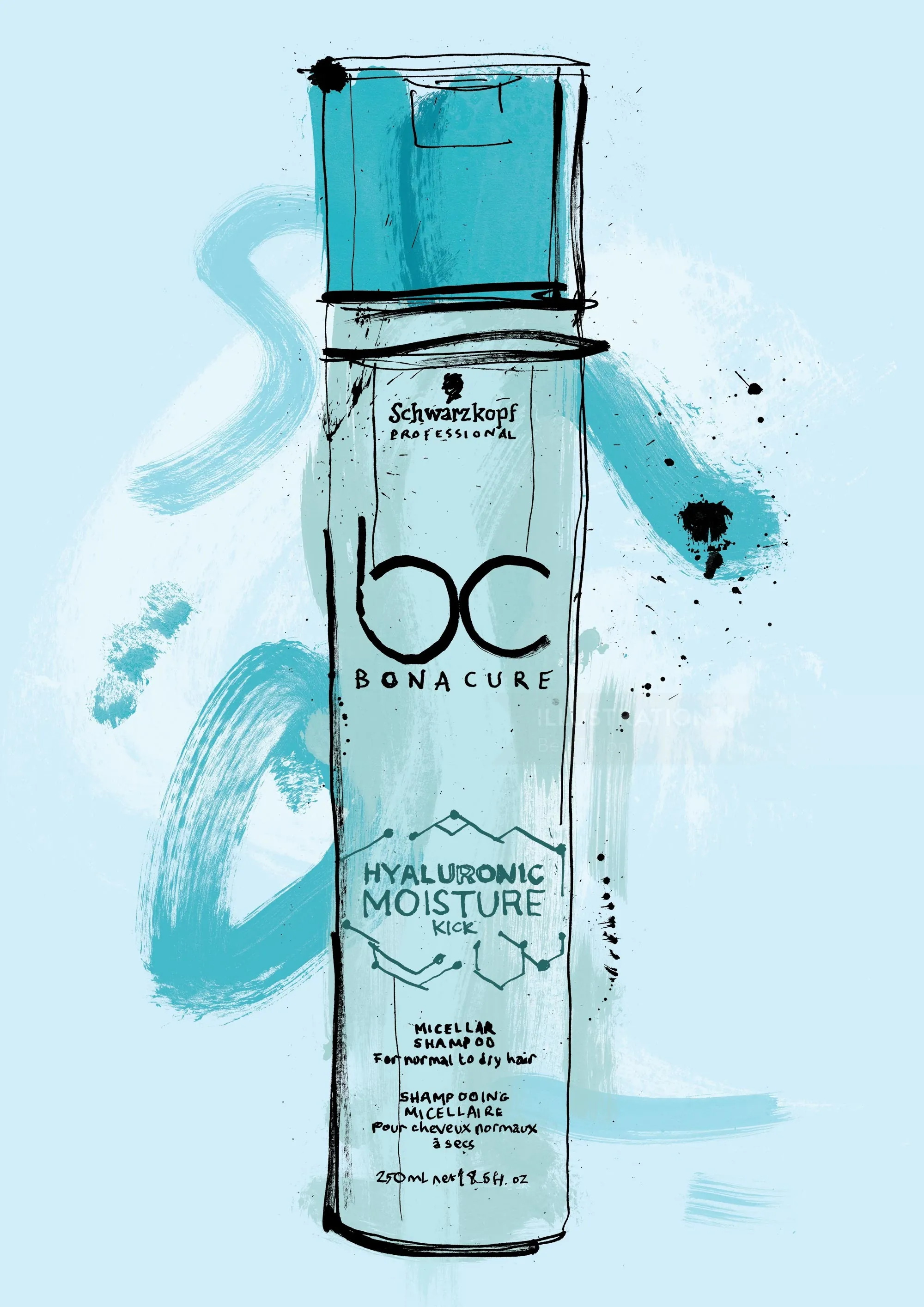 Product sketch for Schwarzkopf