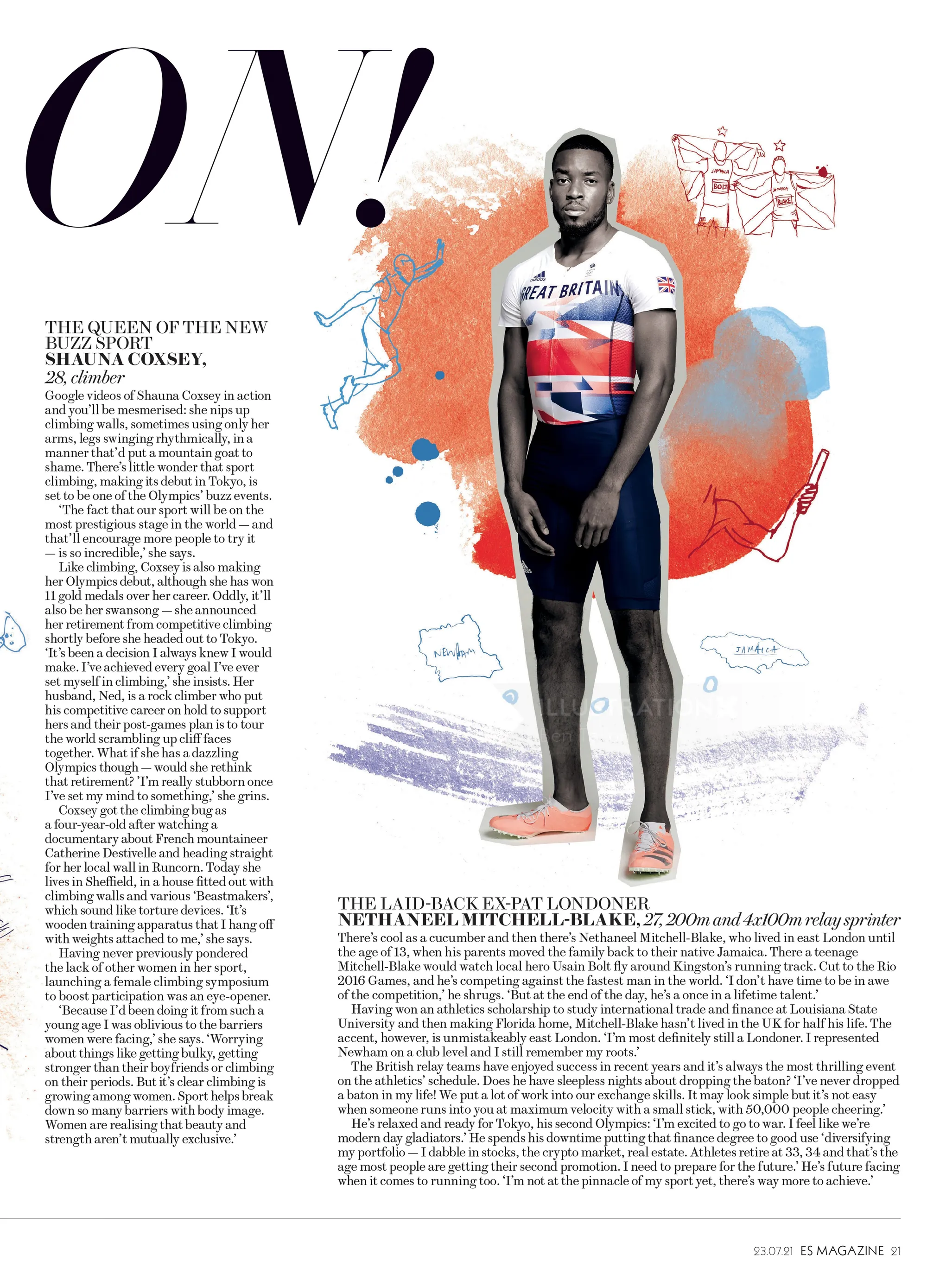 Olympic Games artwork and photography featuring British athletes