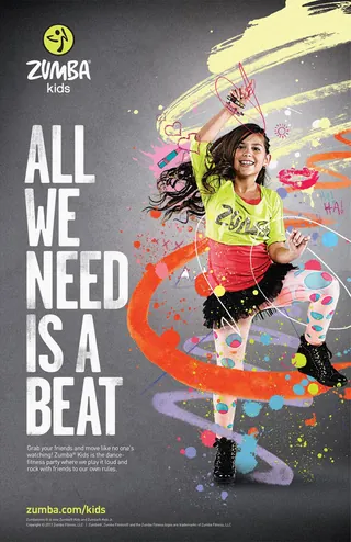 "All We Need Is A Beat" - Zumba Kids dance poster
