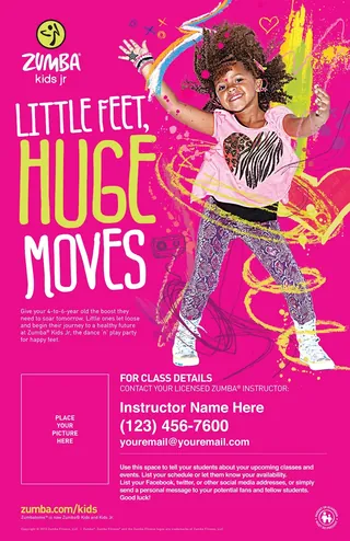 Zumba Kids poster featuring children dancing