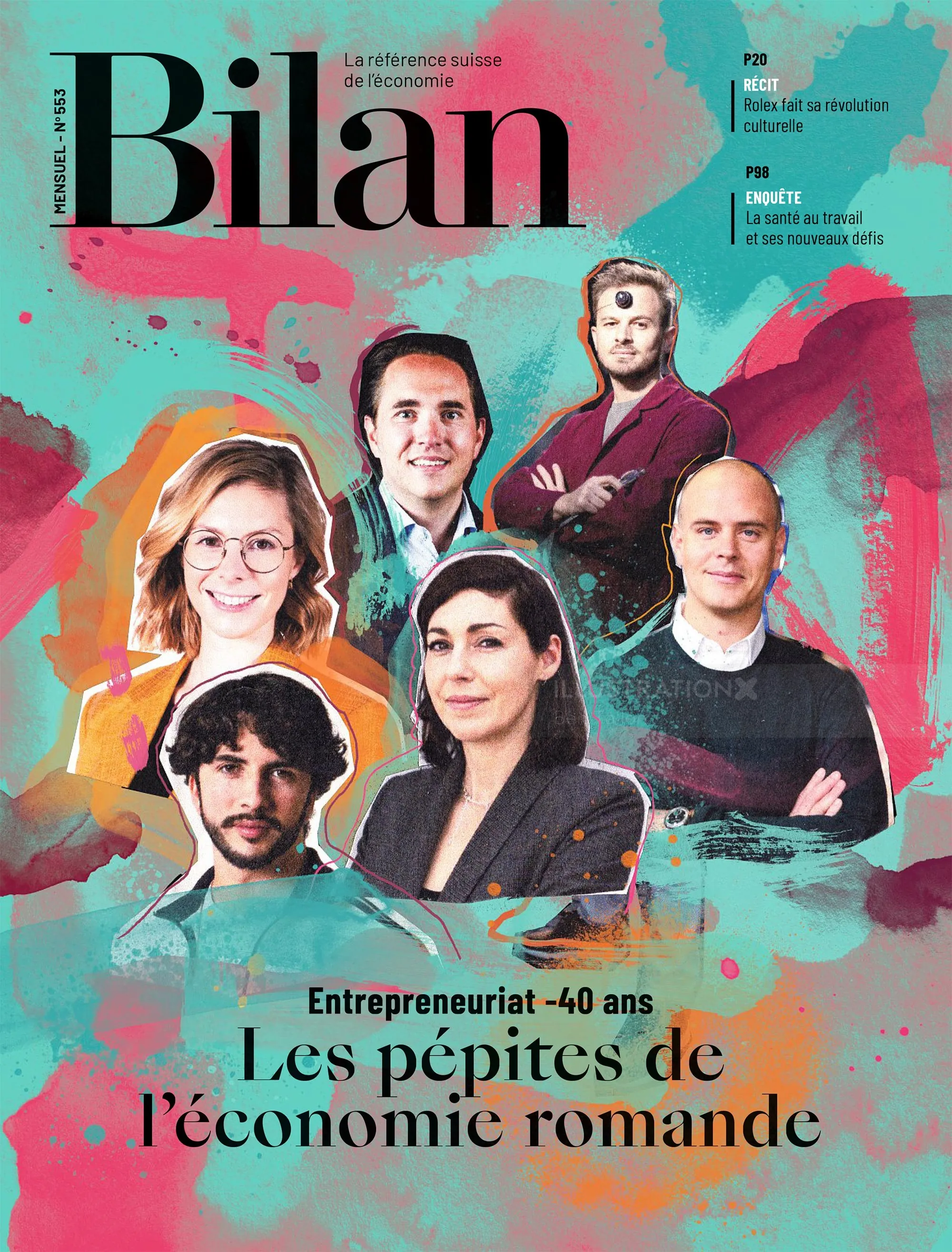 Cover design for the Bilan Magazine