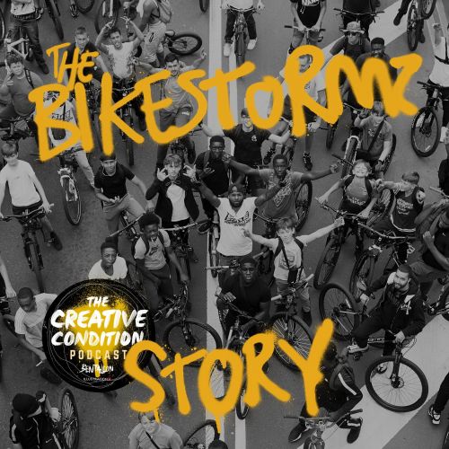 The Bikestormz Story podcast poster design