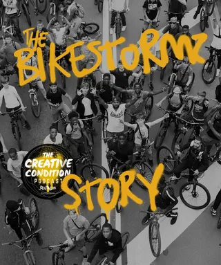 The Bikestormz Story podcast poster design