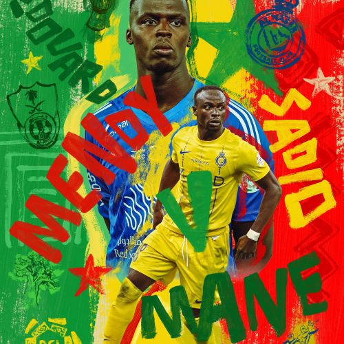 Custom football poster created for Saudi Pro League fixture