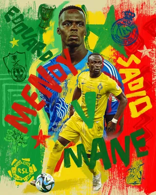 Custom football poster created for Saudi Pro League fixture