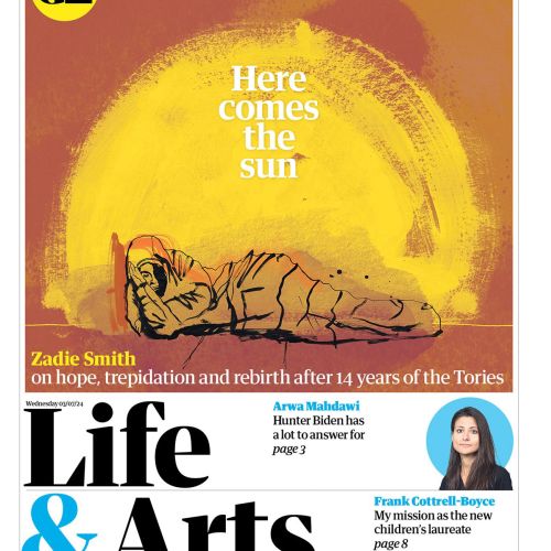 The Guardian front cover on UK general election