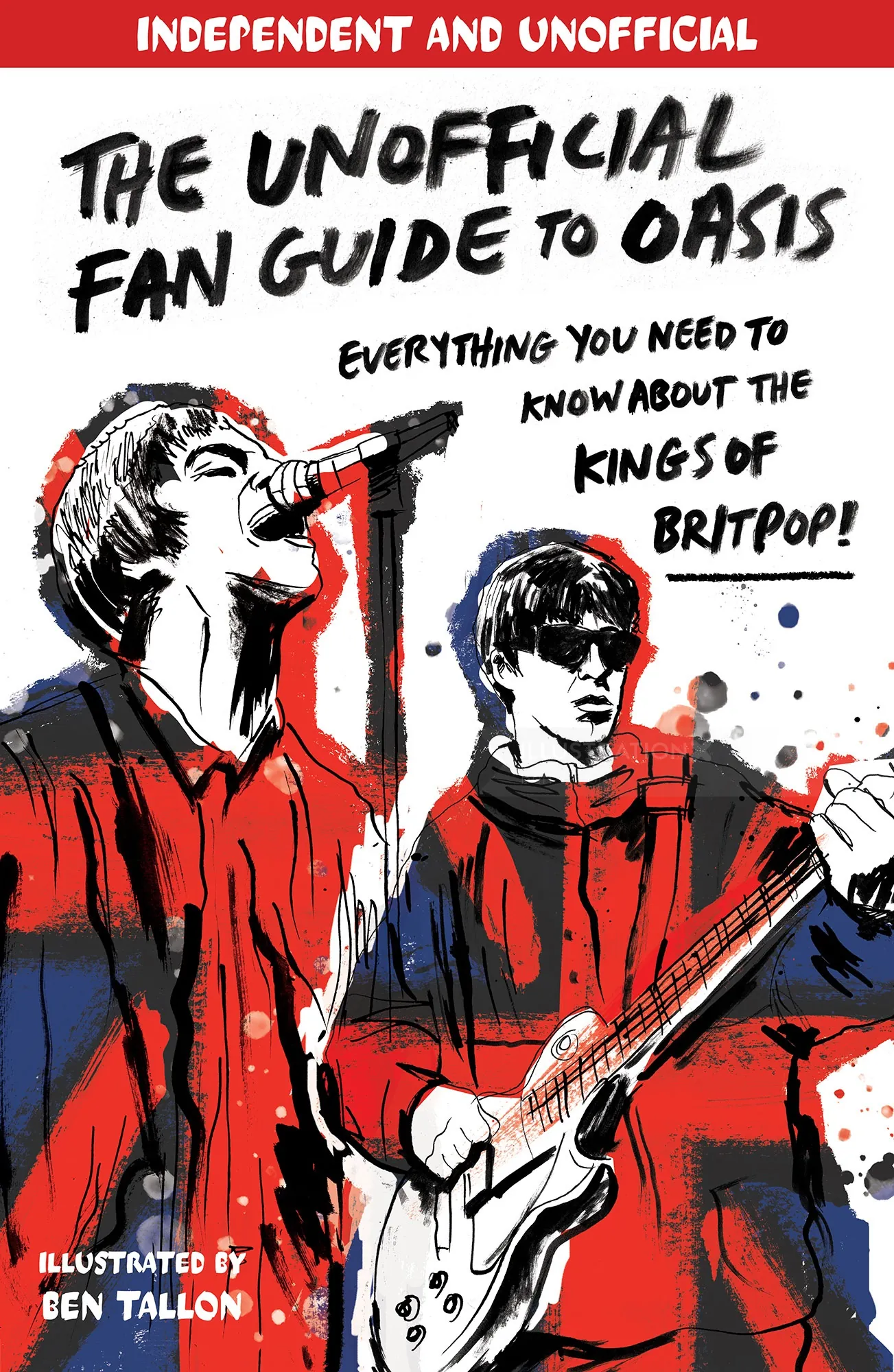 Illustration of two musicians performing on book cover
