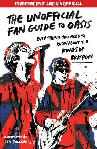 Illustration of two musicians performing on book cover