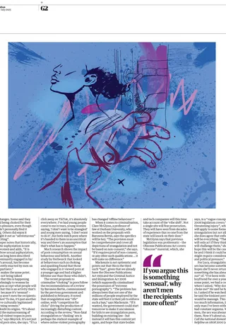 Abstract illustration of a woman and hand symbolizing strangulation in relationships