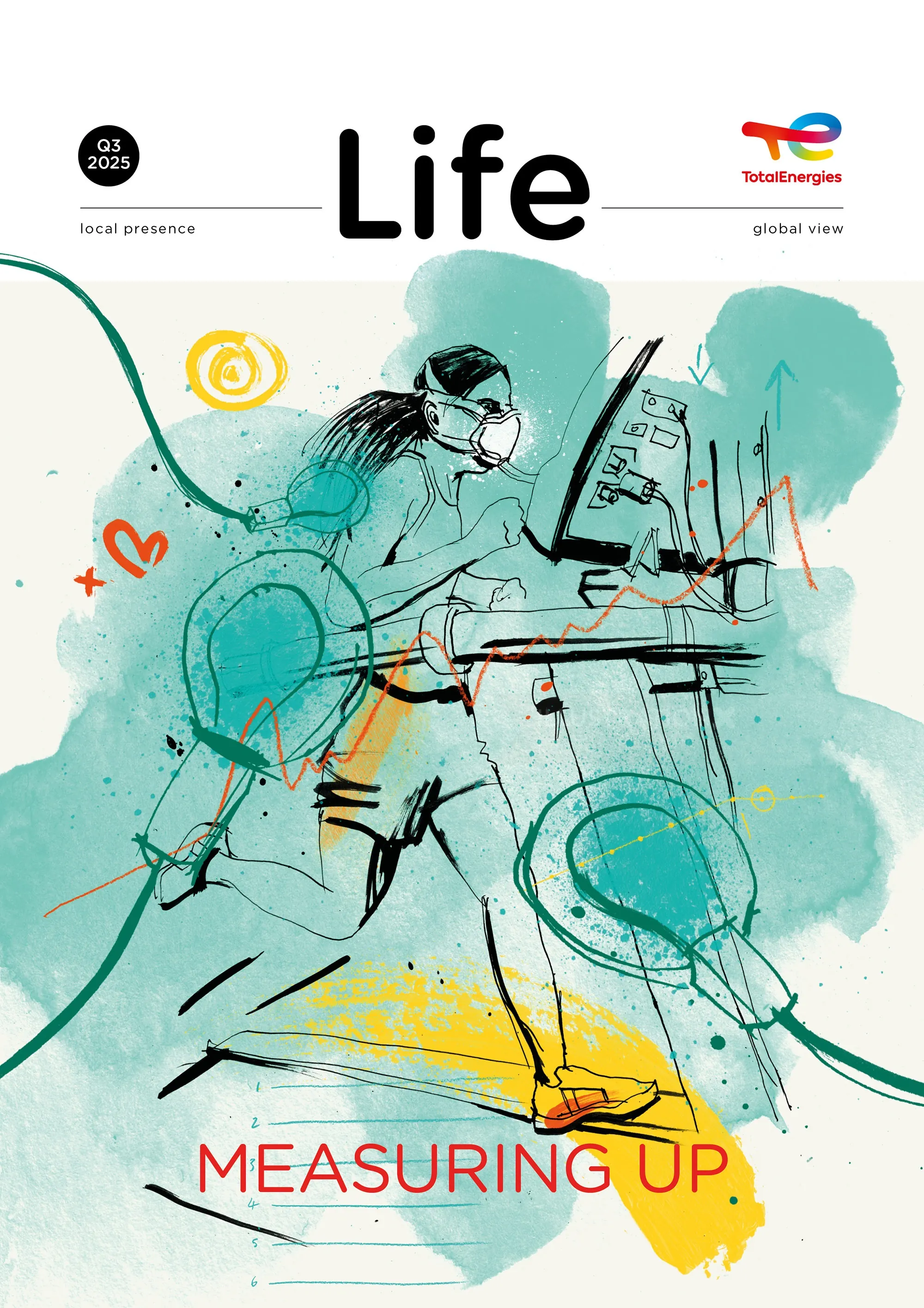 Illustration of running and exercise data visualization by Ben Tallon
