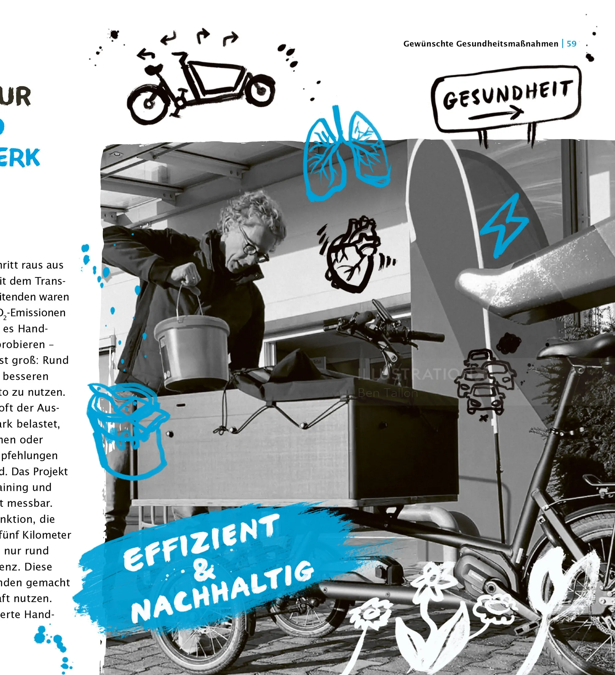 Illustrated craft insurer brochure with hand lettering by Ben Tallon