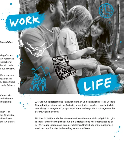 Work life balance concept with family illustration by Ben Tallon