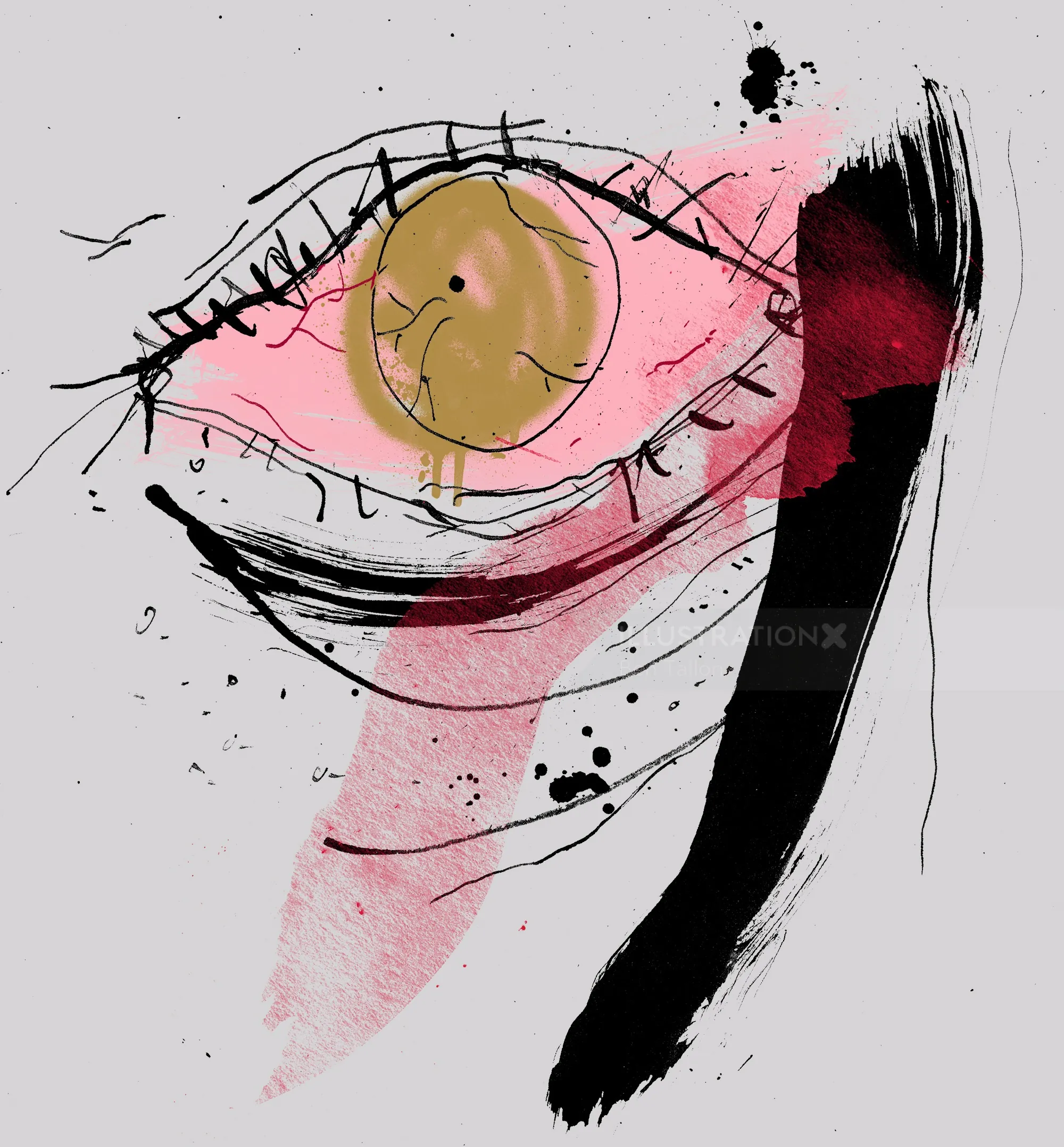 watercolour parent eye