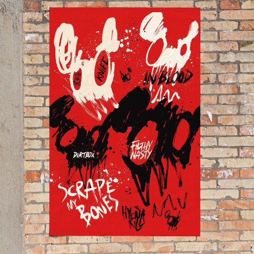 Arte mural callejero de la marca The Hyena Kill