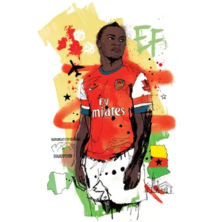 Arsenal player Emmanuel Frimpong digital artwork