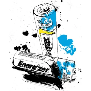 Line drawing of energizer for the 'Know What I Mean Series'