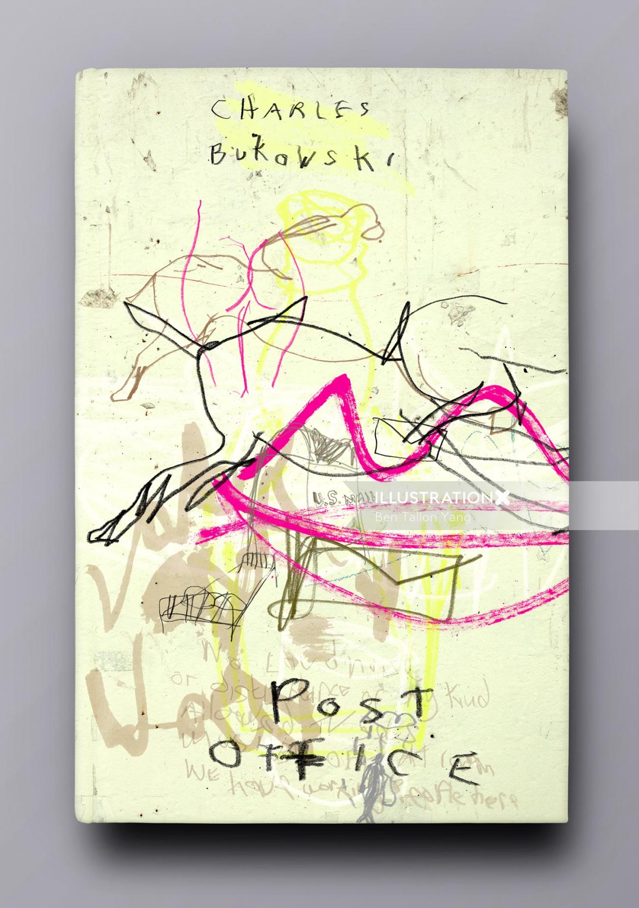Post office drawing for Charles Bukowski
