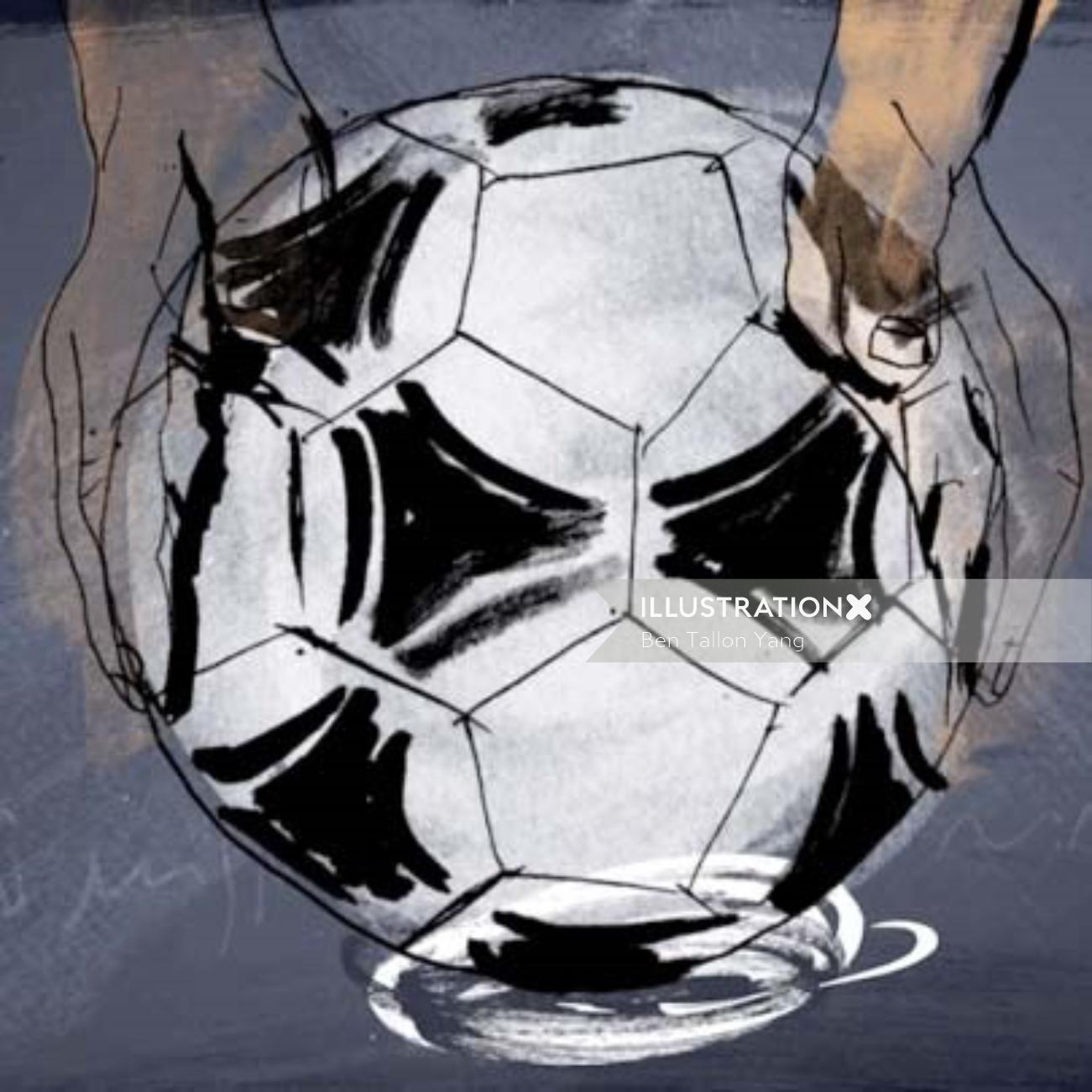 Cartoon by Ben Tallon on the sport of soccer