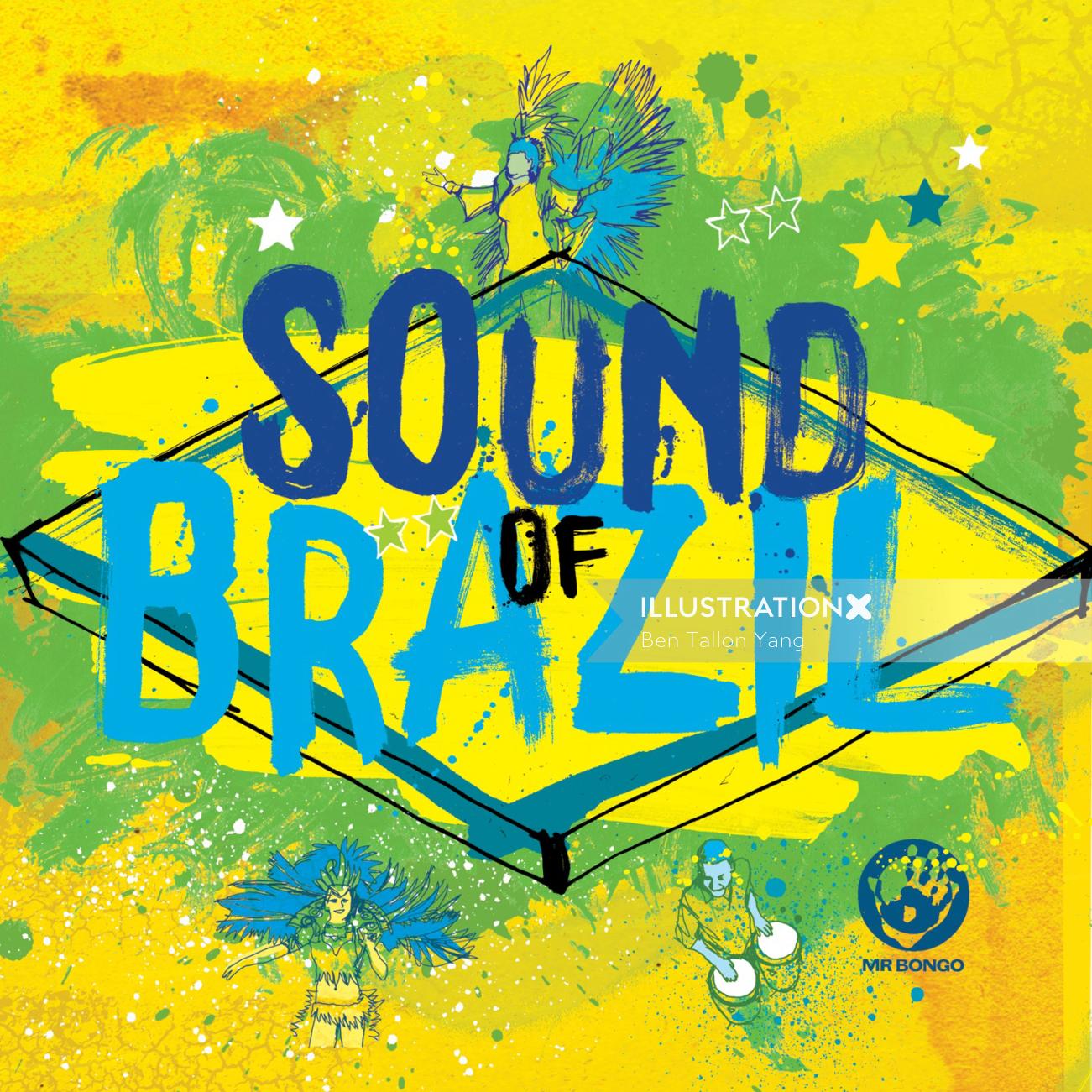 Brazilian music compilation sleeve artwork