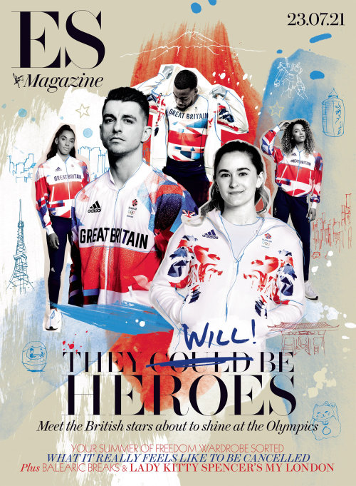 The 2020 British Olympic team's Evening Standard cover