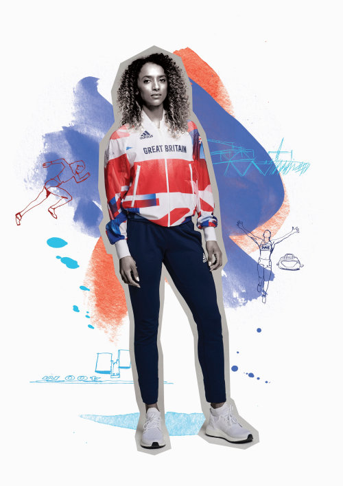 The Evening Standard illustrates British Olympic hopefuls in 2020. Laviai Nielson