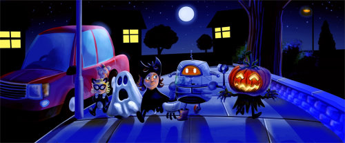 ilustração de horror para o halloween