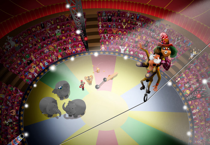 Circus illustration for children book