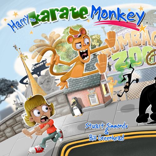 comic art poster Harry the Karate Monkey