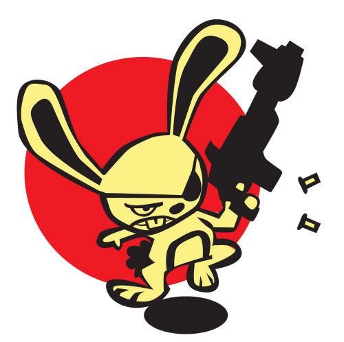 graphic illustration of bad bunny