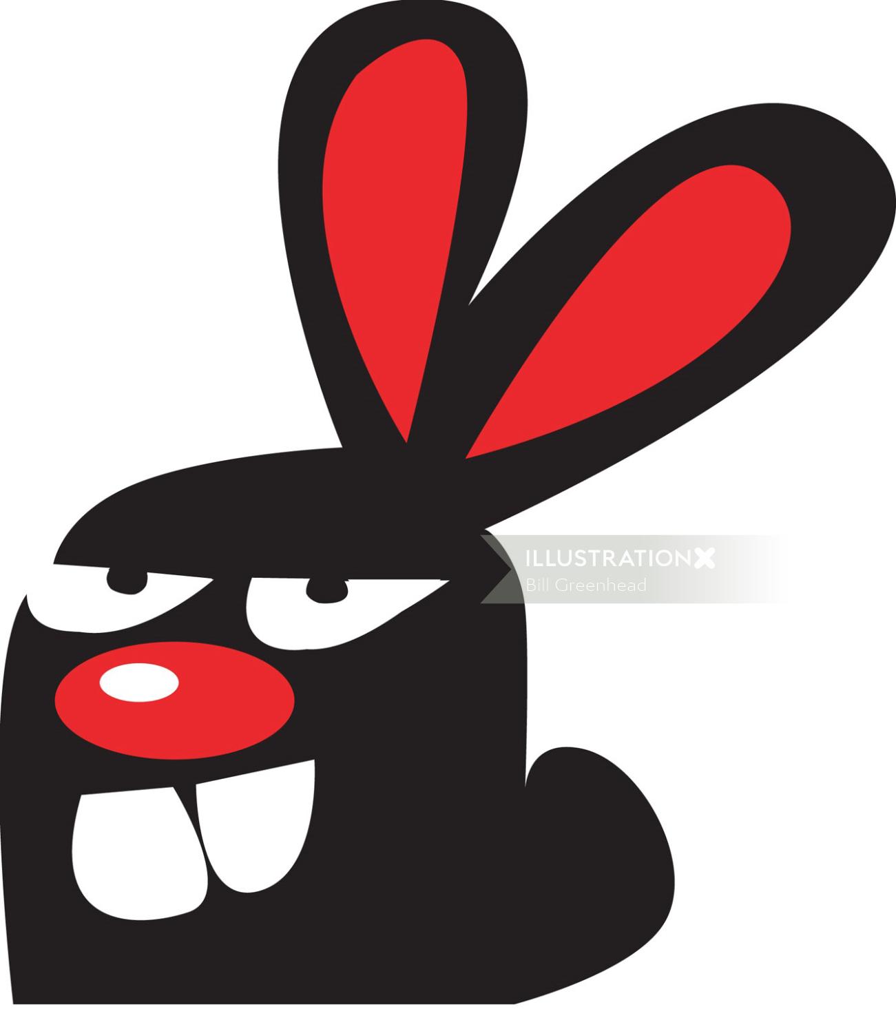 Rabbit graphic illustration