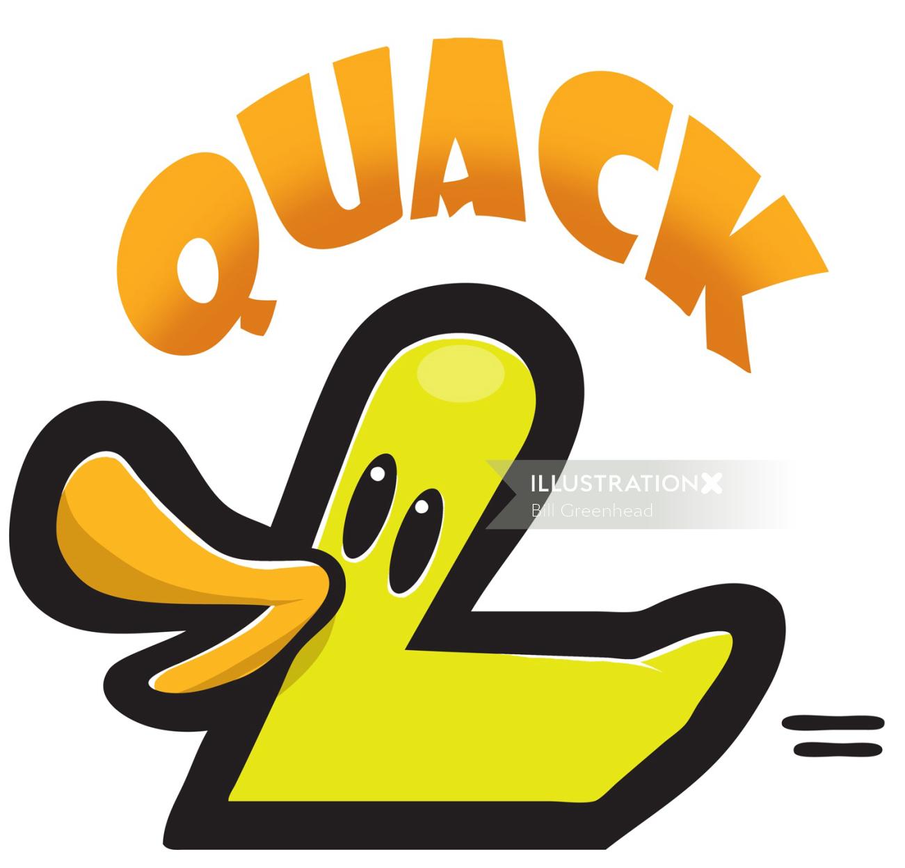 Quack lettering art