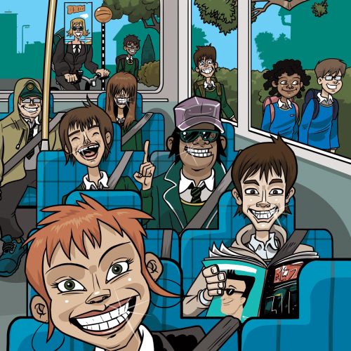 People in bus bus Travel Code Illustration
