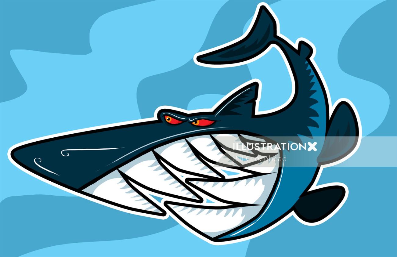 クジラの笑顔の動物