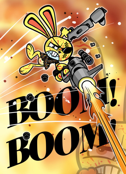 Nitro Bad Bunny poster art by Bill Greenhead
