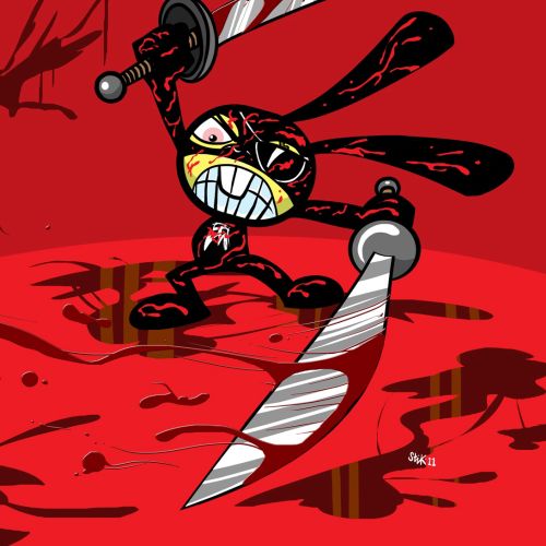 Bad Ninja Bunny pop art
